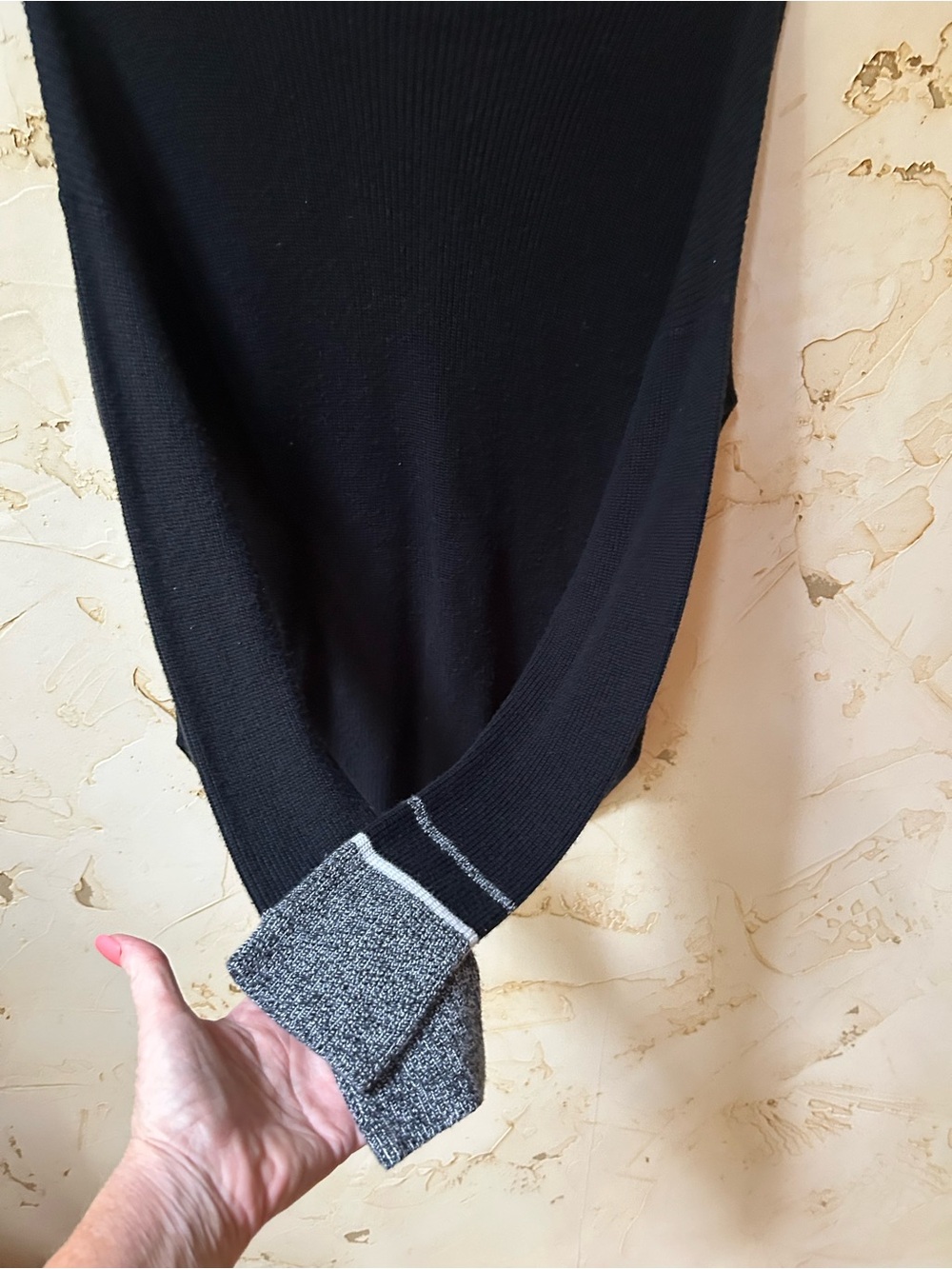 Express Black Boatneck Knit Sweater Size Medium M - Picture 3 of 6